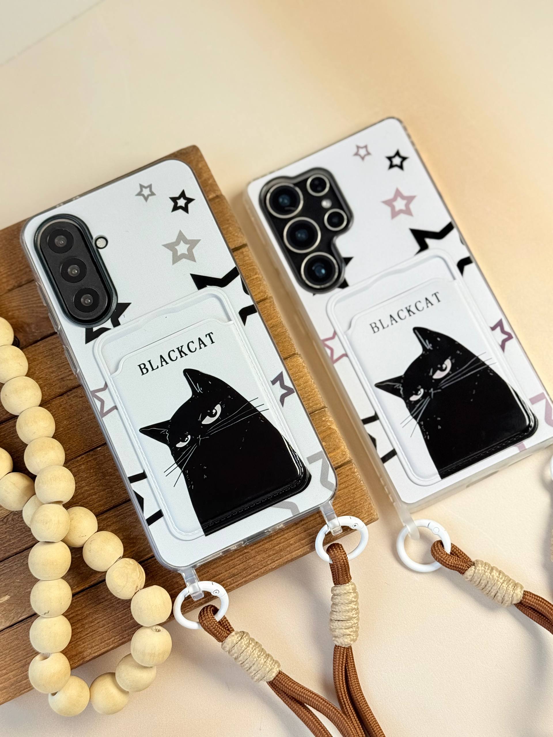 قاب گوشی پیشی قاب Black Cat جاکارتی دار