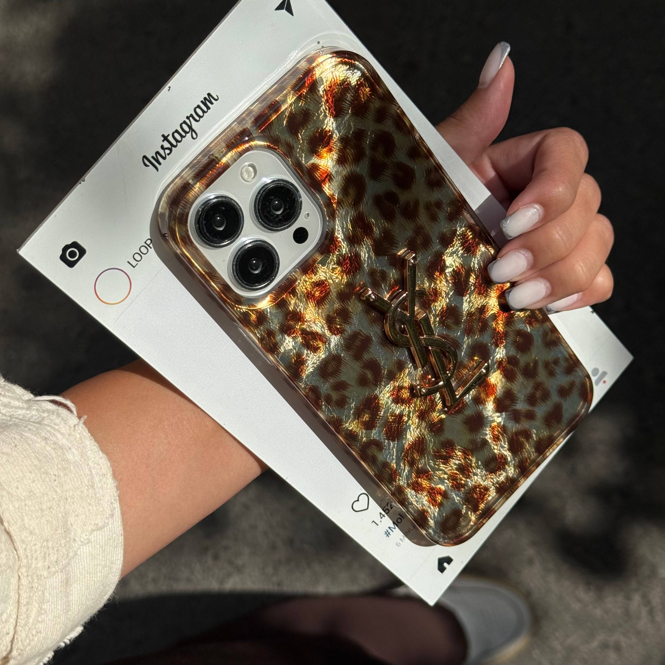 قاب گوشی IMD cheetah 🌙  IMD چيتا بهمراه لوگوي ysl