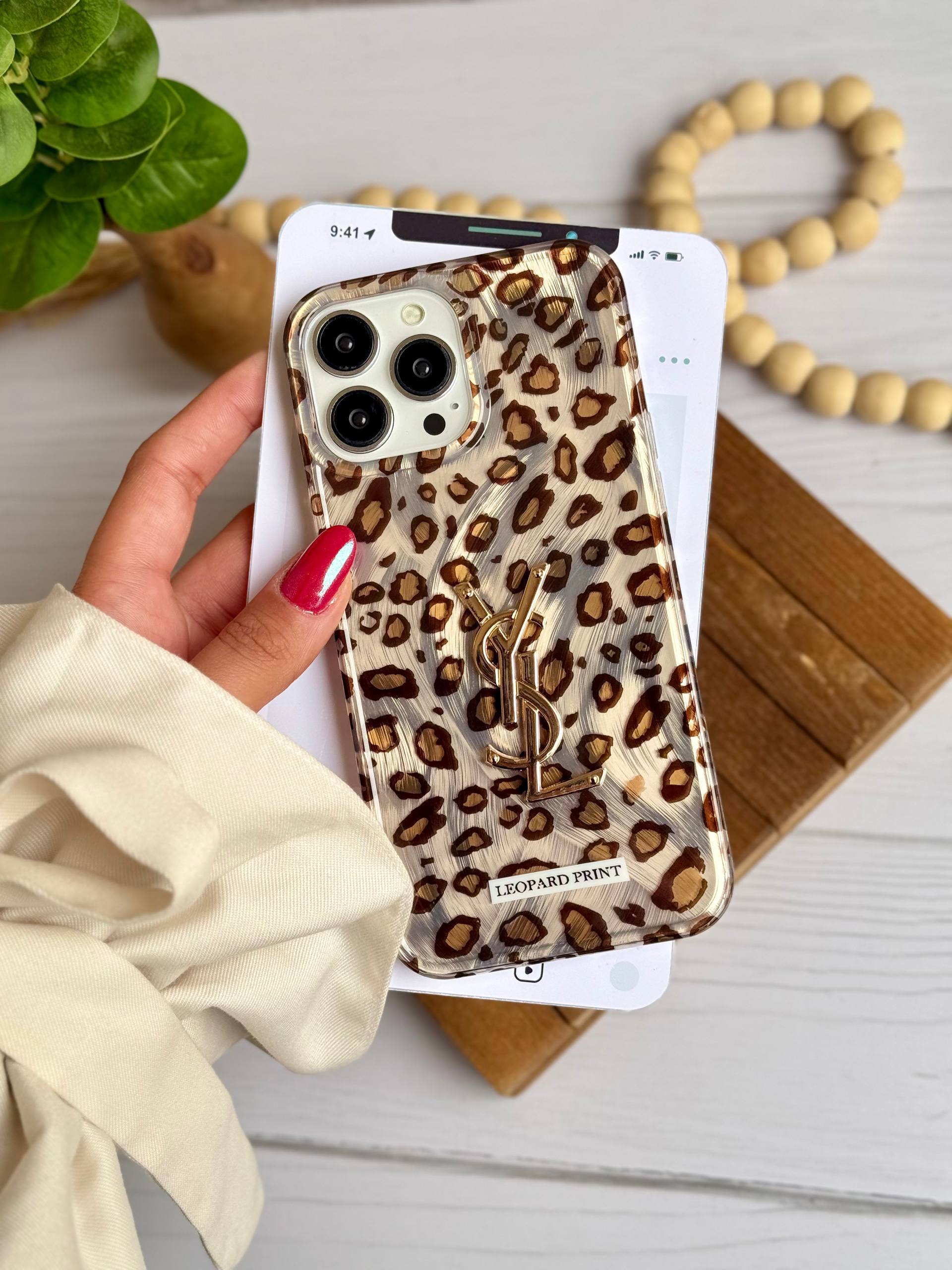 قاب گوشی پلنگی ysl
